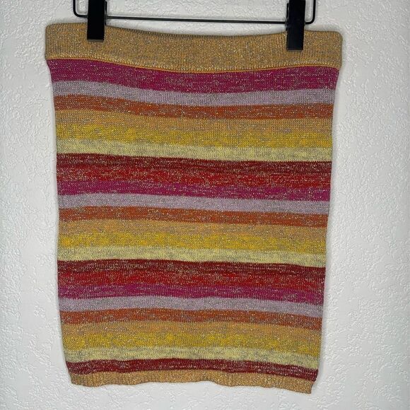 NWT Lovers & Friends SUNSET Metallic SWEATER SKIRT Large Revolve - Picture 2 of 11